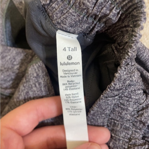 Grey Lululemon shorts size 4 tall - Picture 4 of 4
